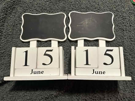 Photo of free Wooden Block Calendar w/ Chalkboard (Somerset) #1