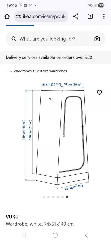 Photo of free 2 x Vuku wardrobes (Crumlin) #2