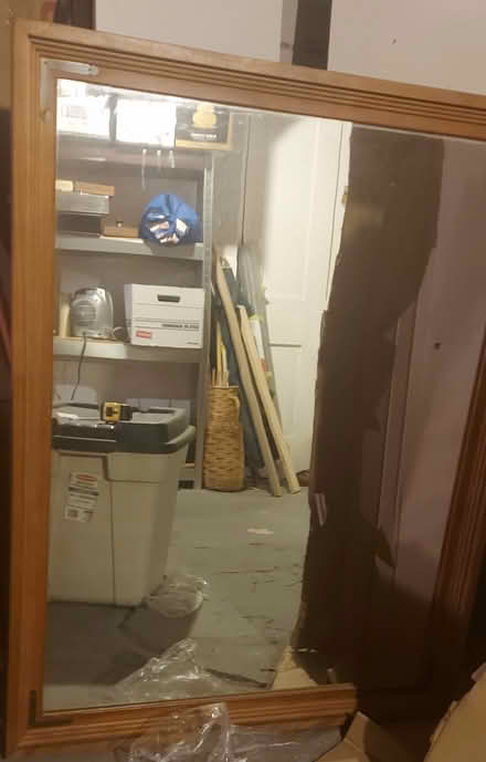Photo of free Beautiful wood-framed mirror (St. Clair-Christie) #1