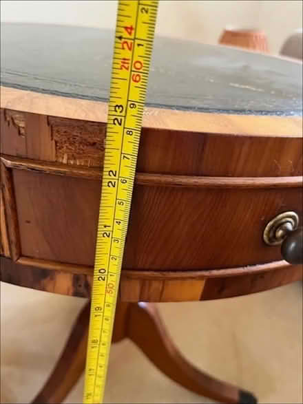 Photo of free Round Drum Side Yew Table (Michelmersh, Romsey) #2