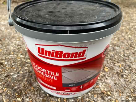 Photo of free Half tub grey floor tile adhesive (Denvilles, near Havant) #1