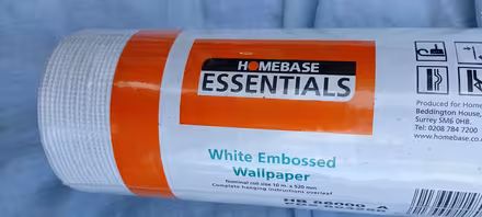 Photo of free 2 Rolls of White Embossed Wallpaper (Harlington UB3) #2