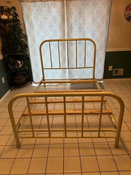 Photo of free Full-size metal bed frame (Hillsborough NJ) #1