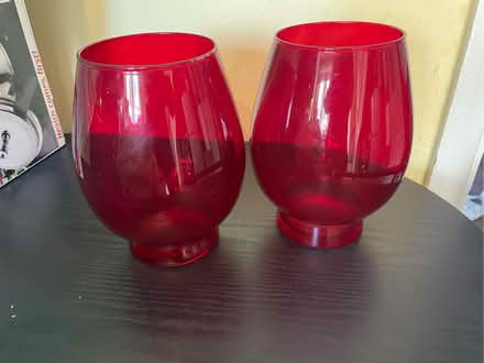 Photo of free Red hurricane vases/candle holders (Leytonstone E11) #1