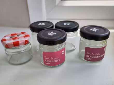 Photo of free Tiny jam jars x 5 (Henleaze Ward BS9) #1