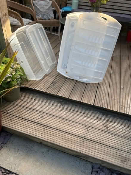 Photo of free 2 Plastic low (under bed) storage boxes (Dresden ST3) #1