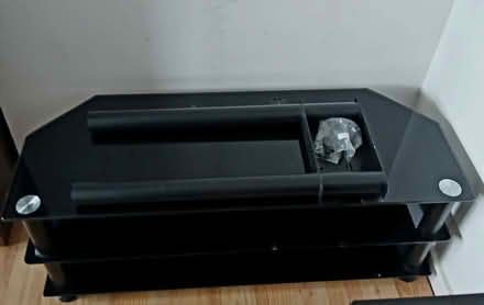 Photo of free Black Glass Shelved TV Stand (Ponders End EN3) #1