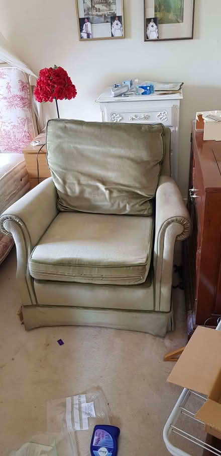 Photo of free 2 x Green armchairs. [item 3] (Totteridge HW HP13) #1