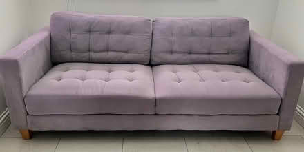 Photo of free Grey/lilac 3 seater sofa (ST6) #1