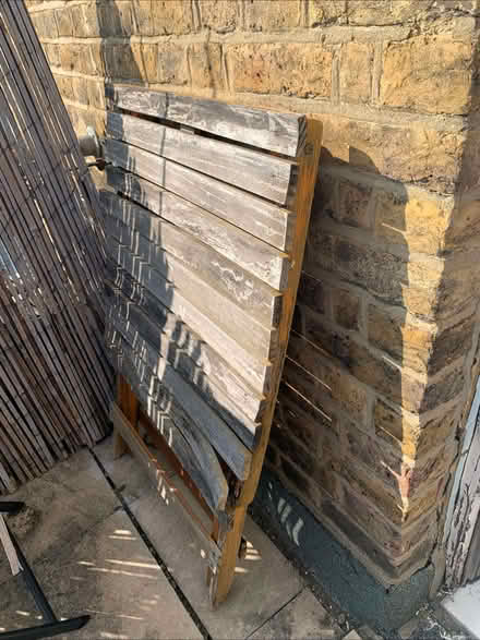 Photo of free Wooden bistro set - broken/serious repair (Putney SW15) #1