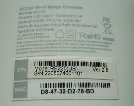 Photo of free TP-Link AC750 WiFi Range extender (castro valley) #3