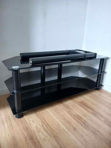 Photo of free Black Glass Shelved TV Stand (Ponders End EN3) #2