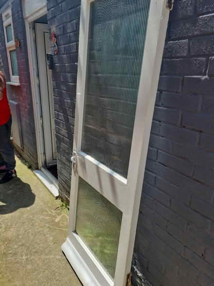 Photo of free Heavy wooden and glass door (CT12) #2