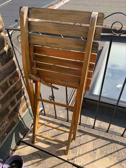 Photo of free Wooden bistro set - broken/serious repair (Putney SW15) #2