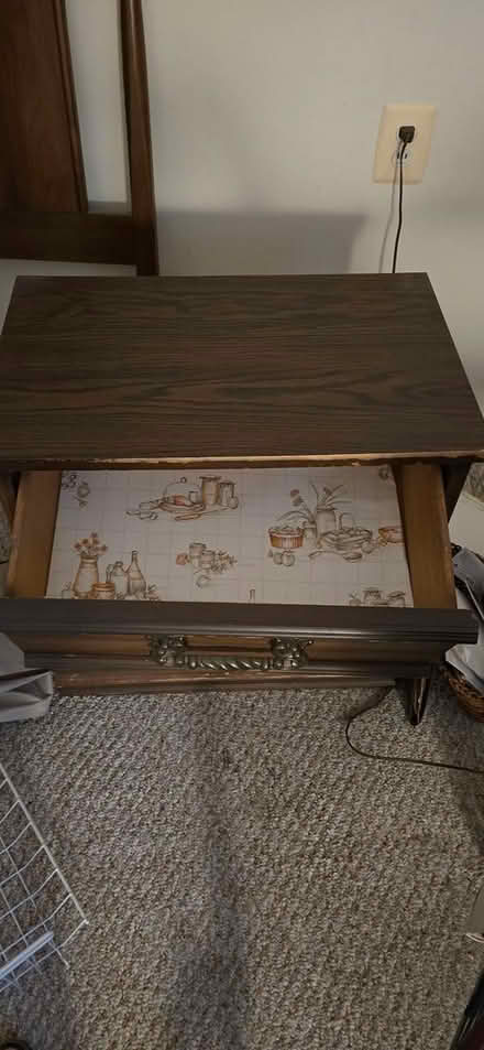 Photo of free Bedside end table with drawers (Brick - Near exit 91 GSP) #2