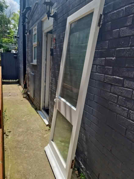Photo of free Heavy wooden and glass door (CT12) #4