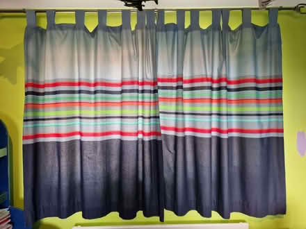 Photo of free Two pairs of multi coloured striped curtains (from Next) (Burton Latimer NN15) #1