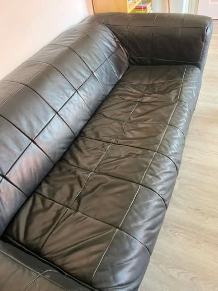 Photo of free 3 seater leather sofa (Paulerspury NN12 7) #2