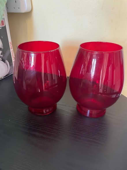 Photo of free Red hurricane vases/candle holders (Leytonstone E11) #2