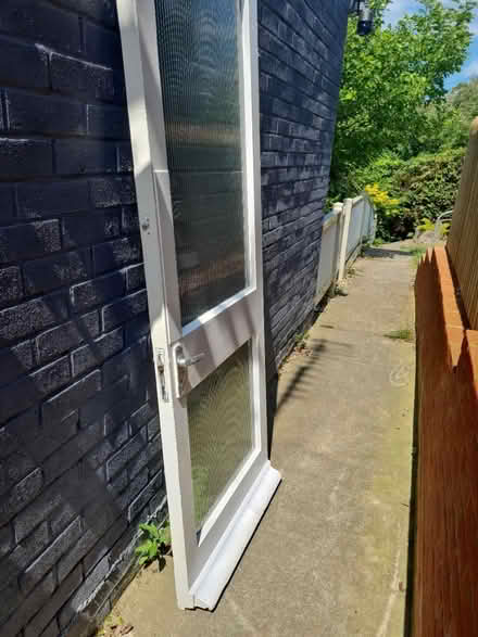 Photo of free Heavy wooden and glass door (CT12) #1