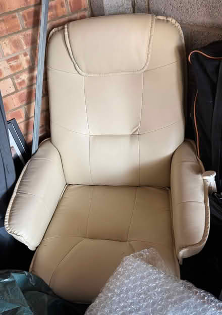 Photo of free Reclining swivel armchair with footstool (Leighton Buzzard LU7) #2