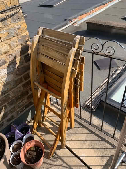 Photo of free Wooden bistro set - broken/serious repair (Putney SW15) #4