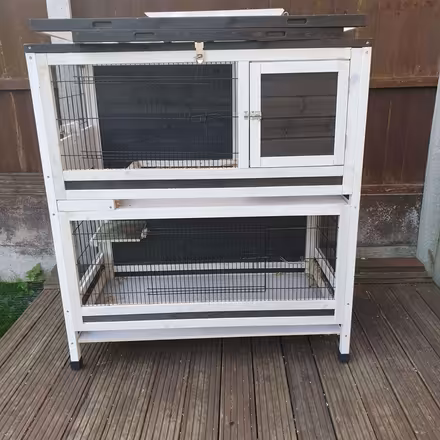 Photo of free Large 2-tier hutch, suitable for Rabbits or Guinea Pigs. (Belper DE56) #1