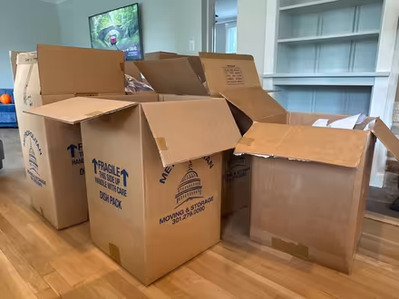 Photo of free Moving boxes and paper (64 Boone Trail Severna park MD) #1