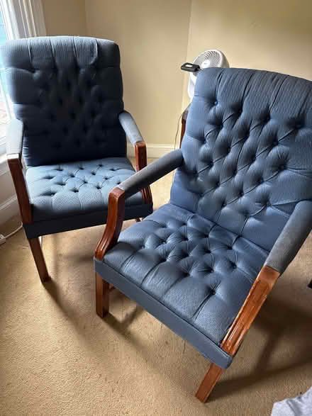 Photo of free 2 Blue Chairs (Wake Forest, NC) #1