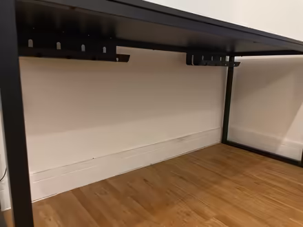 Photo of free Modern black desk with cable holder (Loughborough LE11) #3