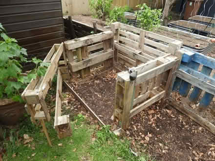 Photo of free Three-compartment compost container made from pallets (Allestree DE22) #1