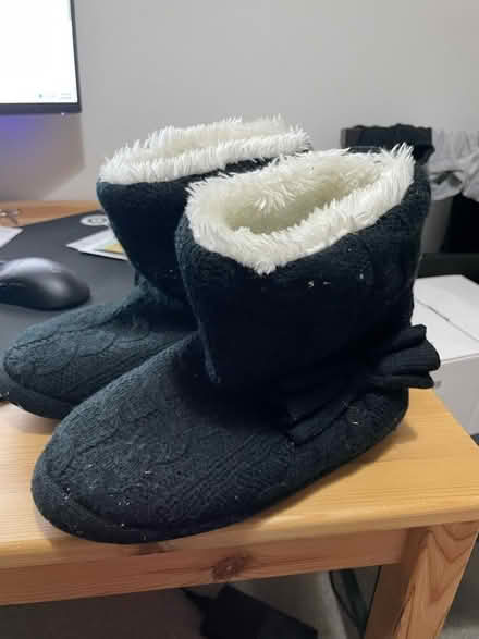Photo of free Woman warm knitted house boots with knitted fur (Strawberry Hill TW1) #1