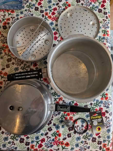 Photo of free Prestige aluminium pressure cooker (Molesey KT8) #2