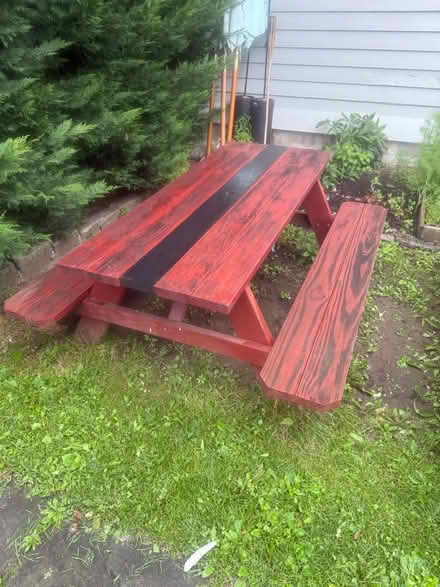 Photo of free 4 wood picnic tables (New Canaan) #1