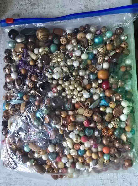 Photo of free Ziplock bag of assorted beads (Stroud GL10) #1