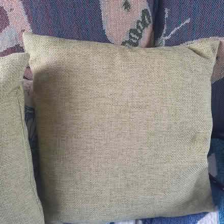 Photo of free Two green cushions, nearly new (Livingston EH54) #1