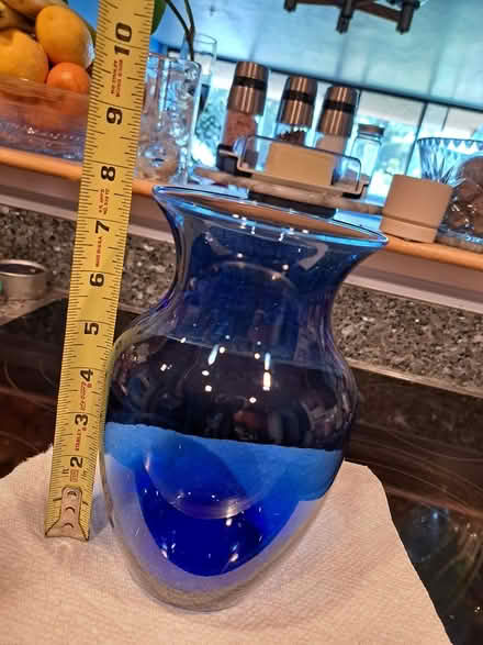 Photo of free Blue Tulip Neck Vase (94002 Continentals/Ralston) #1
