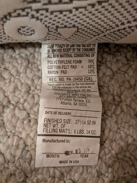 Photo of free Crib and toddler mattress (Montville) #3