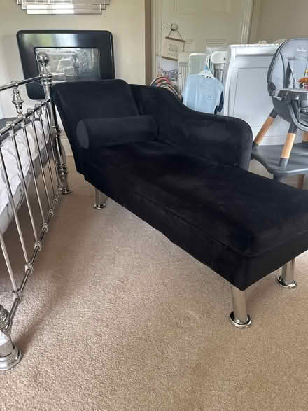 Photo of free Black chaise lounge (Sutton Bridge) #1