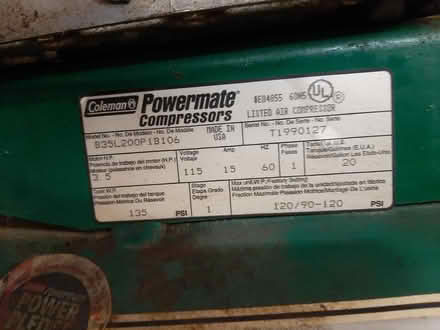Photo of free Portable compressor (Kensington) #2