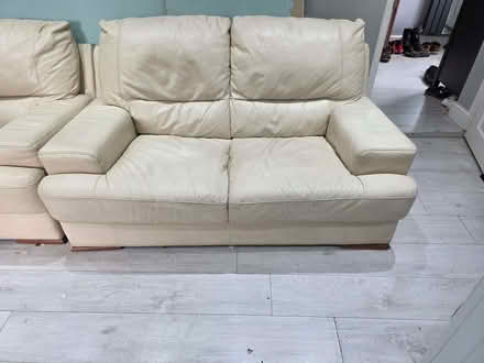 Photo of free 1x 2 seater.leather sofa 2x deska (Hanworth TW13) #1