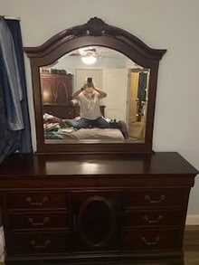 Photo of free King size bed frame & dresser (Off Hawkins Ave, Lake Grove) #2