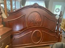 Photo of free King size bed frame & dresser (Off Hawkins Ave, Lake Grove) #1