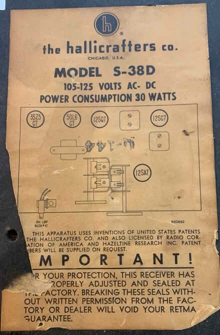 Photo of free Hallicrafters Model S-38D (Maynard) #4