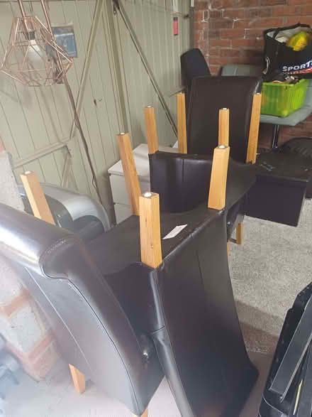 Photo of free 4x faux leather chairs (Trefonen SY10) #1