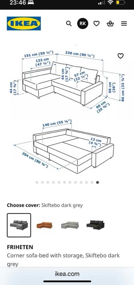 Photo of free ikea skitebo sofabed (Palmers Green N13) #2