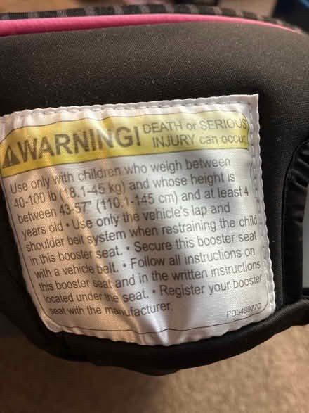 Photo of free Booster seat (Annapolis) #2