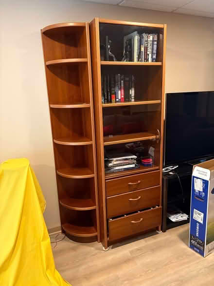 Photo of free Bookcases/audio case (Basking Ridge) #1