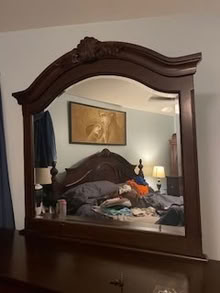 Photo of free King size bed frame & dresser (Off Hawkins Ave, Lake Grove) #4