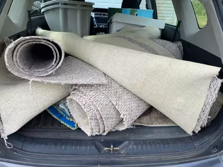 Photo of free Carpet pieces w/pad (1 mile from mall) #2